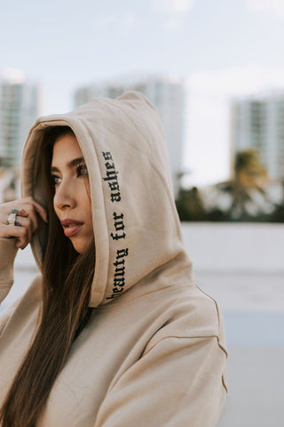 Beauty For Ashes Hoodie [Tan]