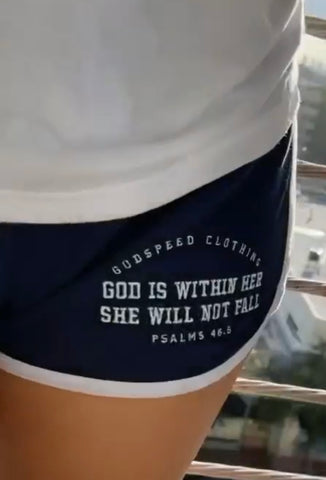 Psalm 46:5 Women's Shorts (Blue)